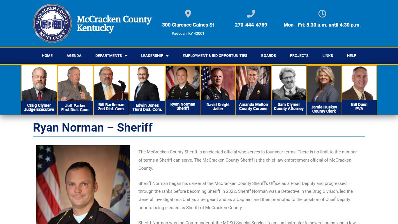 Ryan Norman – Sheriff – McCracken County KY